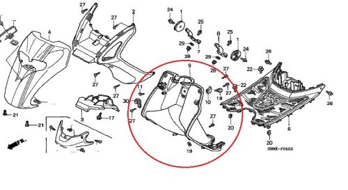 Honda SFX50 Új belső burkolat