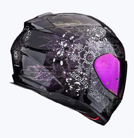 Scorpion Bukósisak EXO-491 Kripta Fekete-Kaméleon